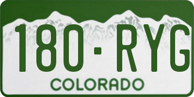 CO license plate 180RYG