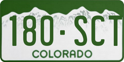 CO license plate 180SCT