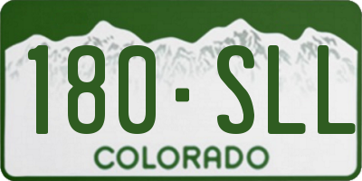 CO license plate 180SLL