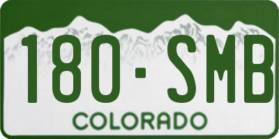 CO license plate 180SMB