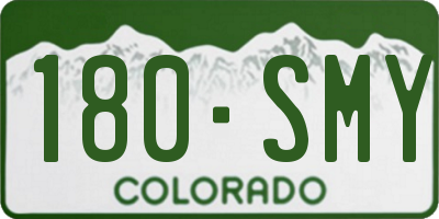 CO license plate 180SMY