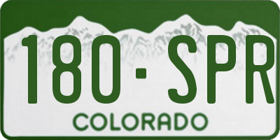 CO license plate 180SPR