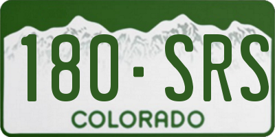 CO license plate 180SRS