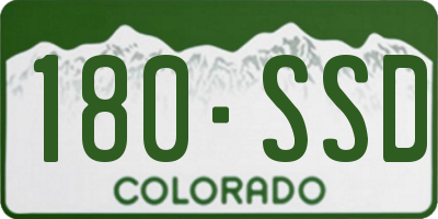 CO license plate 180SSD