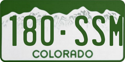 CO license plate 180SSM