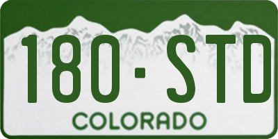 CO license plate 180STD