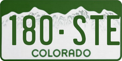 CO license plate 180STE