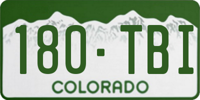 CO license plate 180TBI