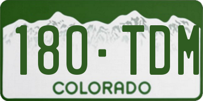 CO license plate 180TDM