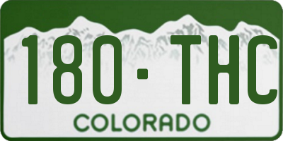 CO license plate 180THC