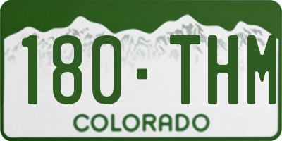 CO license plate 180THM