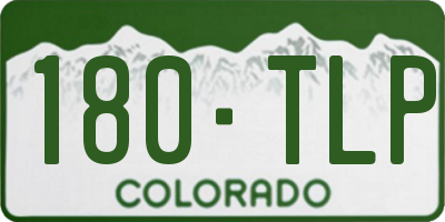 CO license plate 180TLP