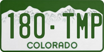 CO license plate 180TMP