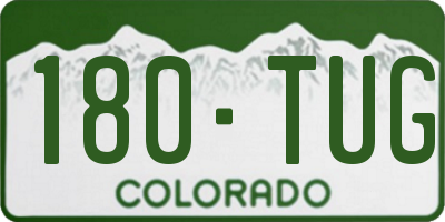 CO license plate 180TUG