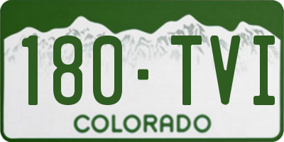 CO license plate 180TVI