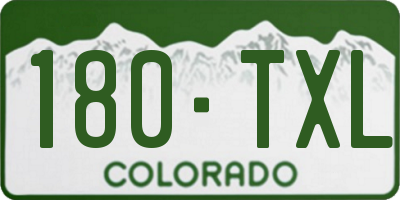 CO license plate 180TXL
