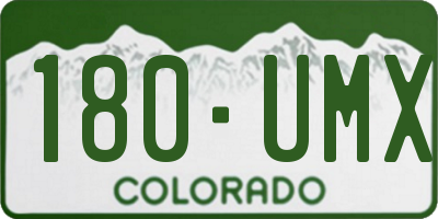 CO license plate 180UMX