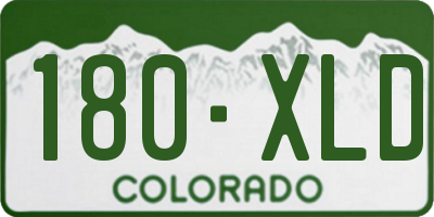 CO license plate 180XLD