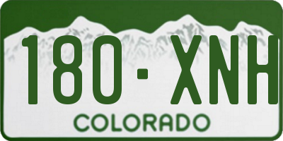CO license plate 180XNH