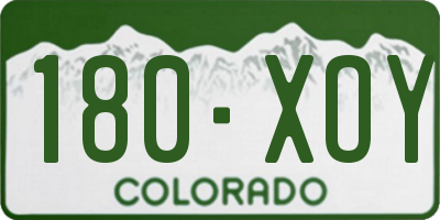CO license plate 180XOY