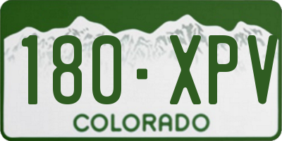 CO license plate 180XPV