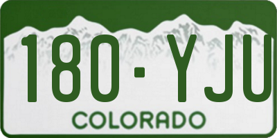 CO license plate 180YJU