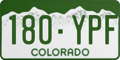 CO license plate 180YPF