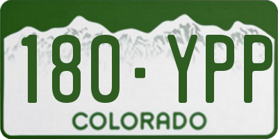 CO license plate 180YPP