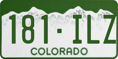 CO license plate 181ILZ