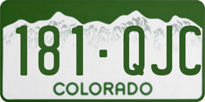 CO license plate 181QJC