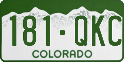 CO license plate 181QKC