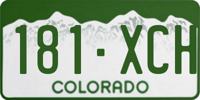 CO license plate 181XCH