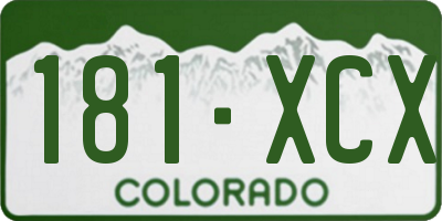 CO license plate 181XCX