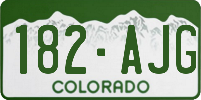 CO license plate 182AJG