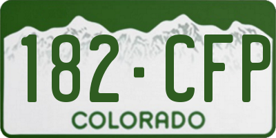 CO license plate 182CFP