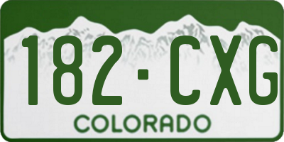 CO license plate 182CXG