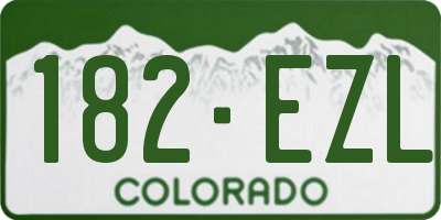 CO license plate 182EZL