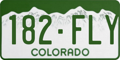 CO license plate 182FLY