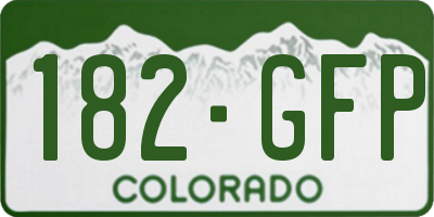 CO license plate 182GFP