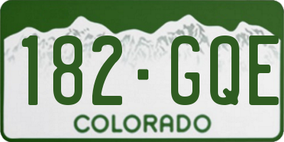 CO license plate 182GQE