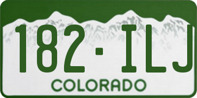 CO license plate 182ILJ