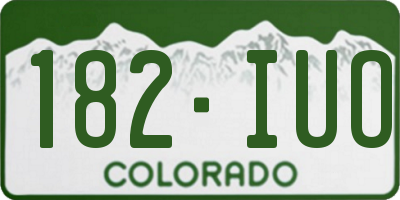 CO license plate 182IUO