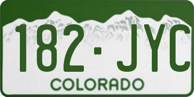 CO license plate 182JYC