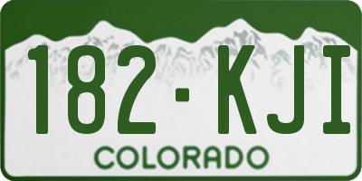 CO license plate 182KJI