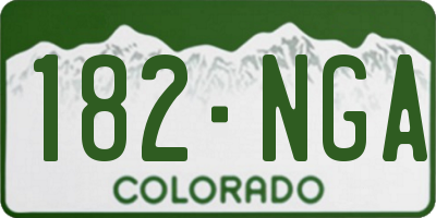 CO license plate 182NGA