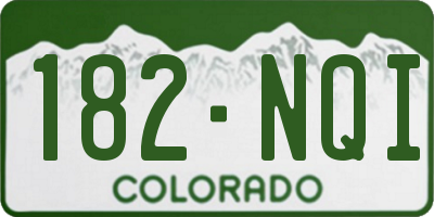 CO license plate 182NQI