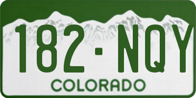 CO license plate 182NQY