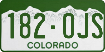 CO license plate 182OJS