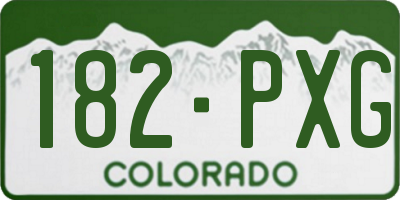 CO license plate 182PXG