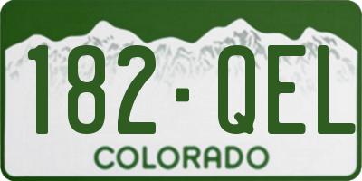 CO license plate 182QEL